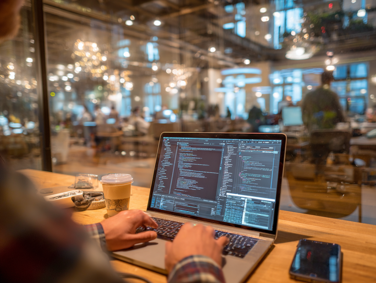 Product designers shaping a mobile workflow on a digital whiteboard